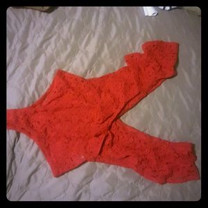 Lace Red Bodysuit